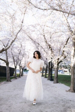 Nora Cream Dot Tulle Dress -Women Dresses Store D3D181EB 63F9 4765 8799 8A768AD50F82