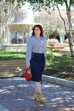 Petra Dark Denim Skirt (Skirt Society Exclusive) -Women Dresses Store D442340B DBEC 42D7 803C 678D2D5AA518