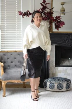 Kyllie Black Sequin Skirt 12 Kyllie Black Sequin Skirt -Women Dresses Store D6B34B2A 1C78 4A11 8BB6 25CF72C62D2D