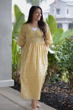 Julisa Yellow Floral Dress -Women Dresses Store D9208566 9EC1 4862 BC3A DE824B48F26E