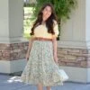 Vonnie Yellow Floral Midi Skirt -Women Dresses Store E0EF8A4A A011 4B5B 85F9 16912FACBA18