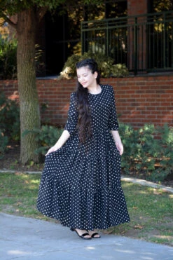 Marbella Black Polkadot Maxi Dress -Women Dresses Store E2872D91 A9D4 483E AFD6 3AFBA370397F 6c1cb67d 3549 4a18 9db8 8b7c305bef39