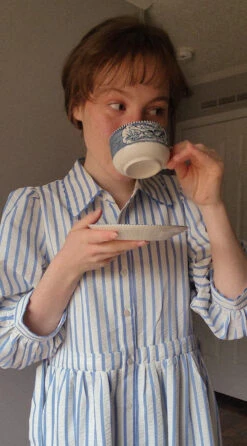 Soleil Light Blue Stripe Dress -Women Dresses Store E325F530 583D 47E3 B1D8 36352ED9829C