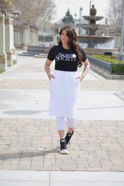 Pisa White Athletic Skirt (capri Leggings) -Women Dresses Store EAC9F30C 3C1B 4582 A13D F8D2C35A7650