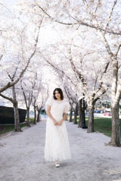 Nora Cream Dot Tulle Dress -Women Dresses Store F00D9D9B 8044 4990 A953 79377F7FB065