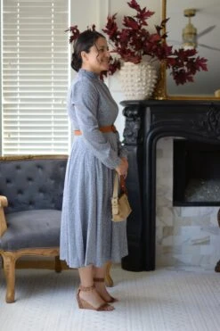 Anya Blue Floral Dress (belt Included) 14 Anya Blue Floral Dress (belt Included) -Women Dresses Store F0F1EEF0 ECE6 4CC9 AF88 84B66158176D