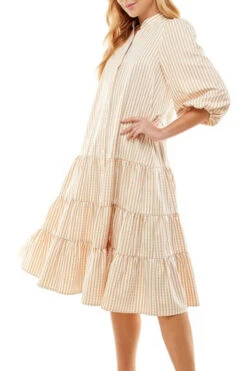 Katrice Tan Gingham Dress -Women Dresses Store F6660039 77E1 4AFF A255 7E6A24817FBF