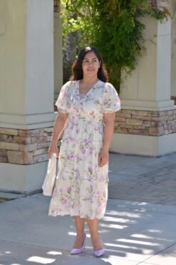 Viola Pink Floral Dress -Women Dresses Store F82E1EAF B3AF 4E5D BDD3 CD82653F4546