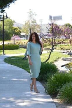 Lucca Sage Bellsleeve Dress -Women Dresses Store F937DB6A 60C8 4EF2 8DE9 5A4632BFC226
