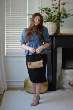 Tiarra Denim Peplum Top -Women Dresses Store FAA085CB C107 47EC A34C 51C16DF9076C