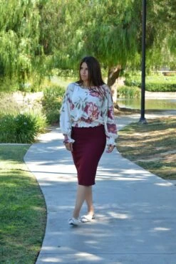 Penelope Burgundy Pencil Skirt -Women Dresses Store FE385C2C 46BB 4C37 BFEE 6B553EF6EB20 1717468b 7fe6 4366 9058 9a8082a33572