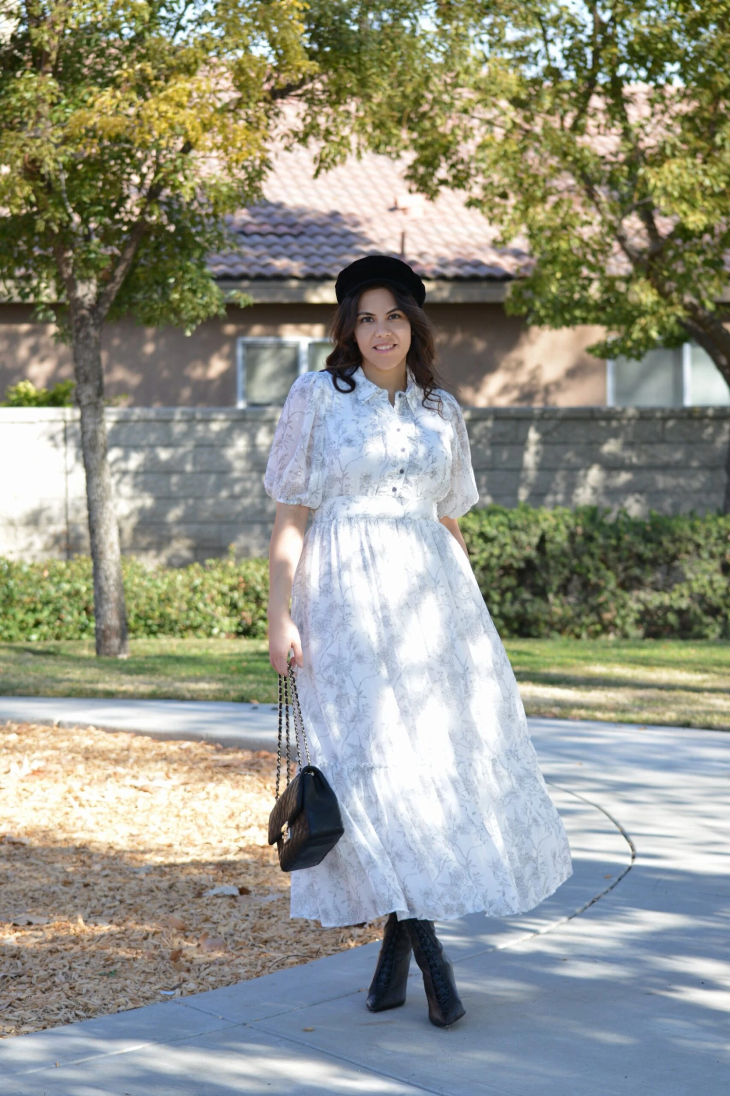 Philina Gray Toile Midi Dress 10 Philina Gray Toile Midi Dress - Image 8