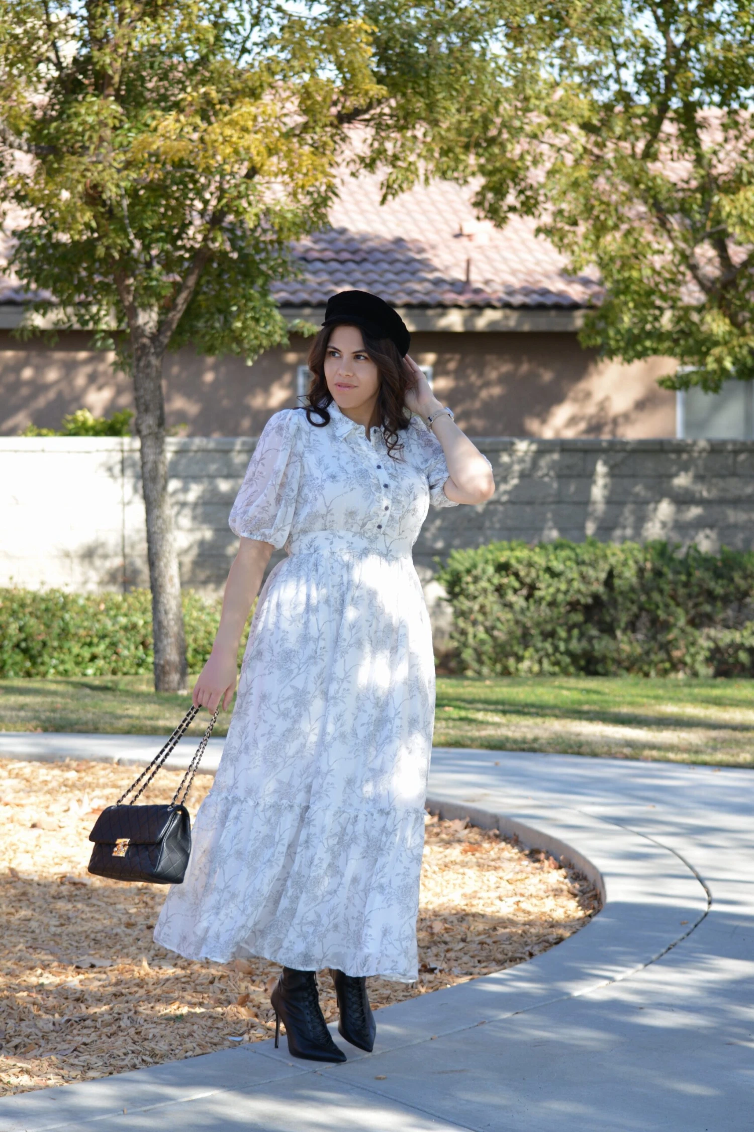 Philina Gray Toile Midi Dress 7 Philina Gray Toile Midi Dress - Image 5