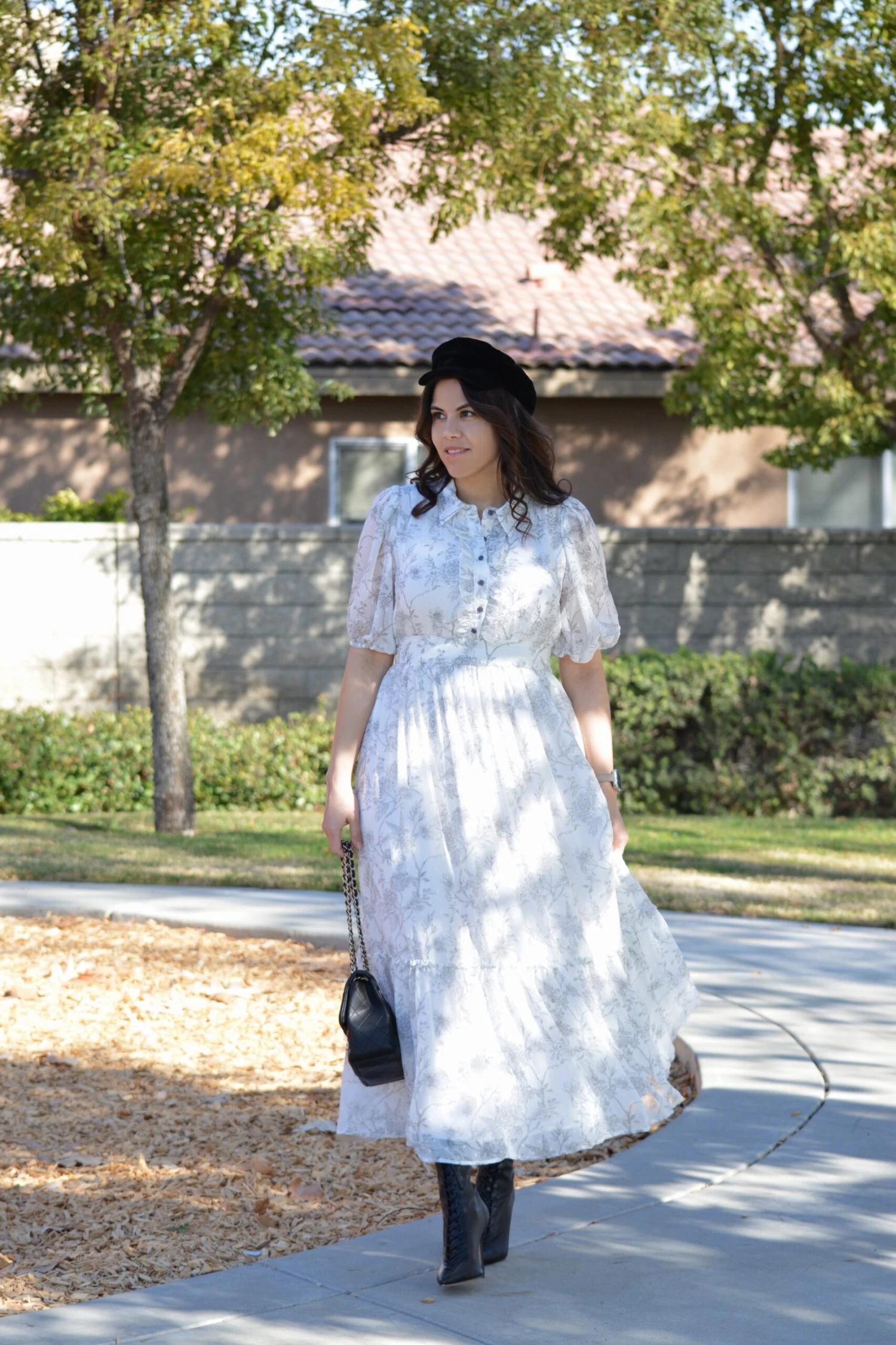 Philina Gray Toile Midi Dress 8 Philina Gray Toile Midi Dress - Image 6