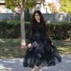 Elliana Tulle And Lace Black Dress