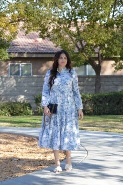Morocco Blue Floral Midi Dress -Women Dresses Store Facetune 01 02 2025 15 28 57