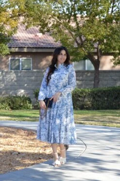 Morocco Blue Floral Midi Dress -Women Dresses Store Facetune 01 02 2025 15 29 45