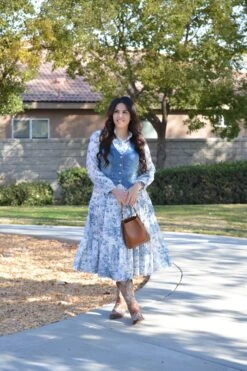 Morocco Blue Floral Midi Dress -Women Dresses Store Facetune 01 02 2025 15 34 57