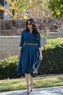 Santorini Teal Midi Dress