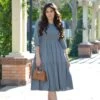Clarissa Warm Blue Cotton Dress 2 Clarissa Warm Blue Cotton Dress -Women Dresses Store Facetune 02 01 2024 13 42 23