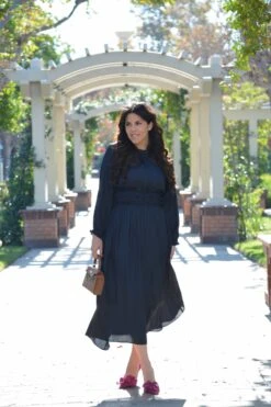 Mabel Midnight Blue Silk Dress -Women Dresses Store Facetune 02 01 2024 15 16 33