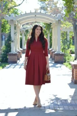 Santorini Deep Red Dress -Women Dresses Store Facetune 02 01 2024 15 47 06