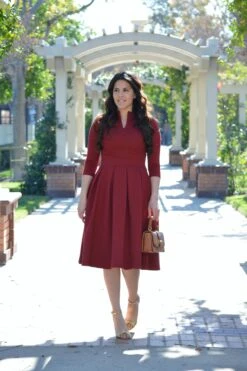 Santorini Deep Red Dress -Women Dresses Store Facetune 02 01 2024 15 47 27