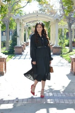 Elizabeth Black Ruffled Dress -Women Dresses Store Facetune 02 01 2024 16 26 45