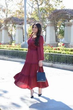 Desi Burgundy Satin Dress -Women Dresses Store Facetune 02 12 2023 15 47 28