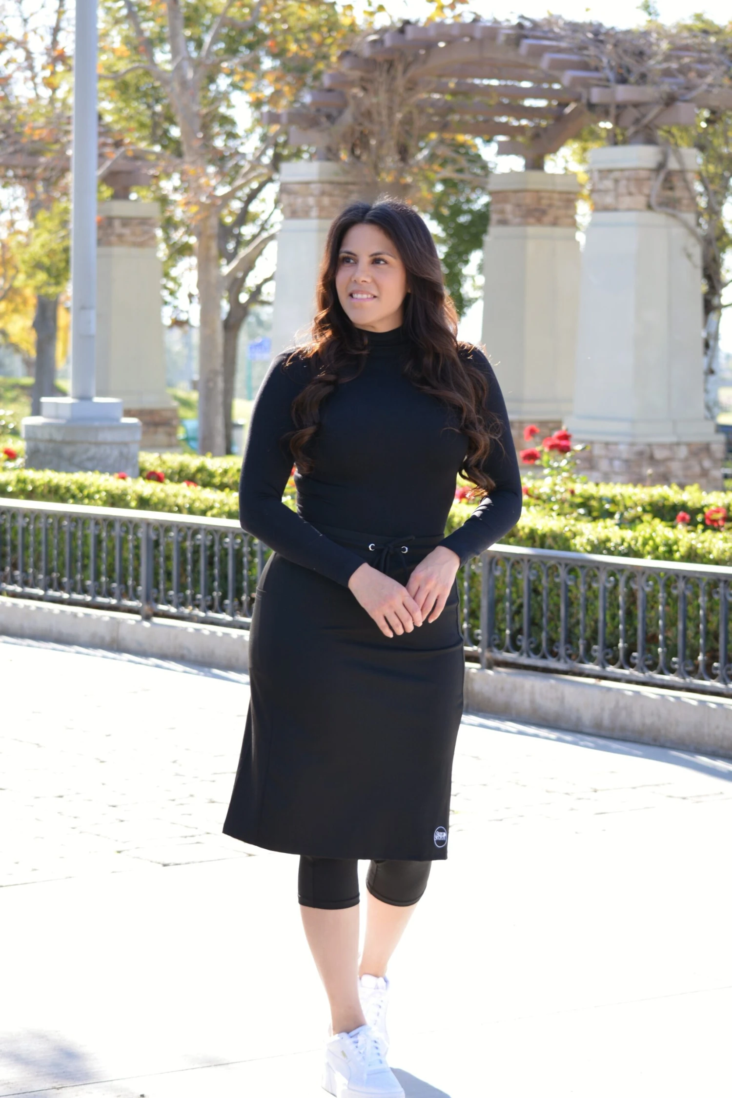 Adelaide Black Athletic Skirt (capri Leggings) 6 Adelaide Black Athletic Skirt (capri Leggings) - Image 4