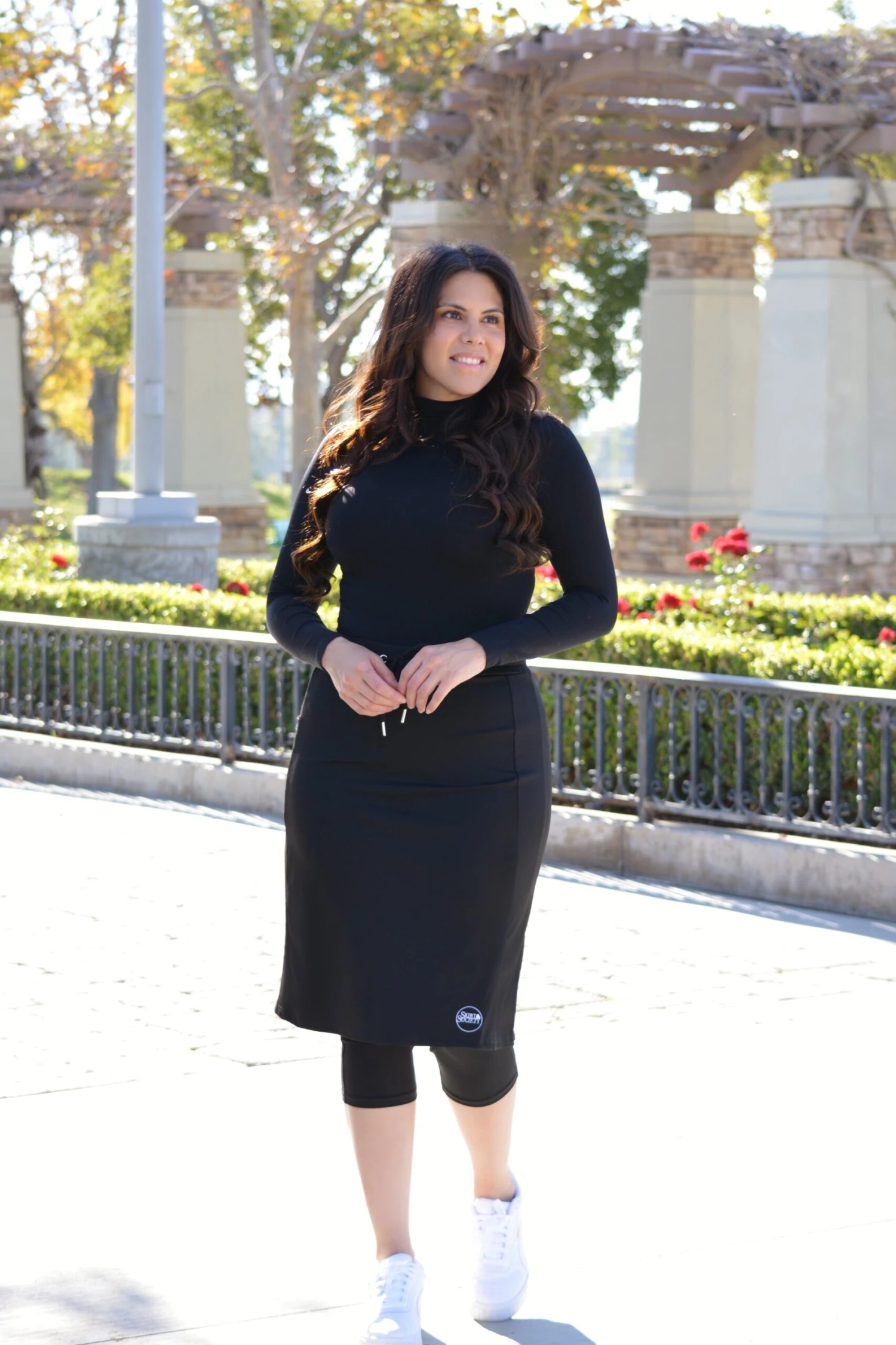 Adelaide Black Athletic Skirt (capri Leggings) 5 Adelaide Black Athletic Skirt (capri Leggings) - Image 3