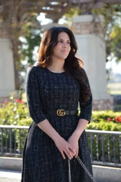 Asos Black Tweed Midi Dress -Women Dresses Store Facetune 02 12 2023 17 20 38