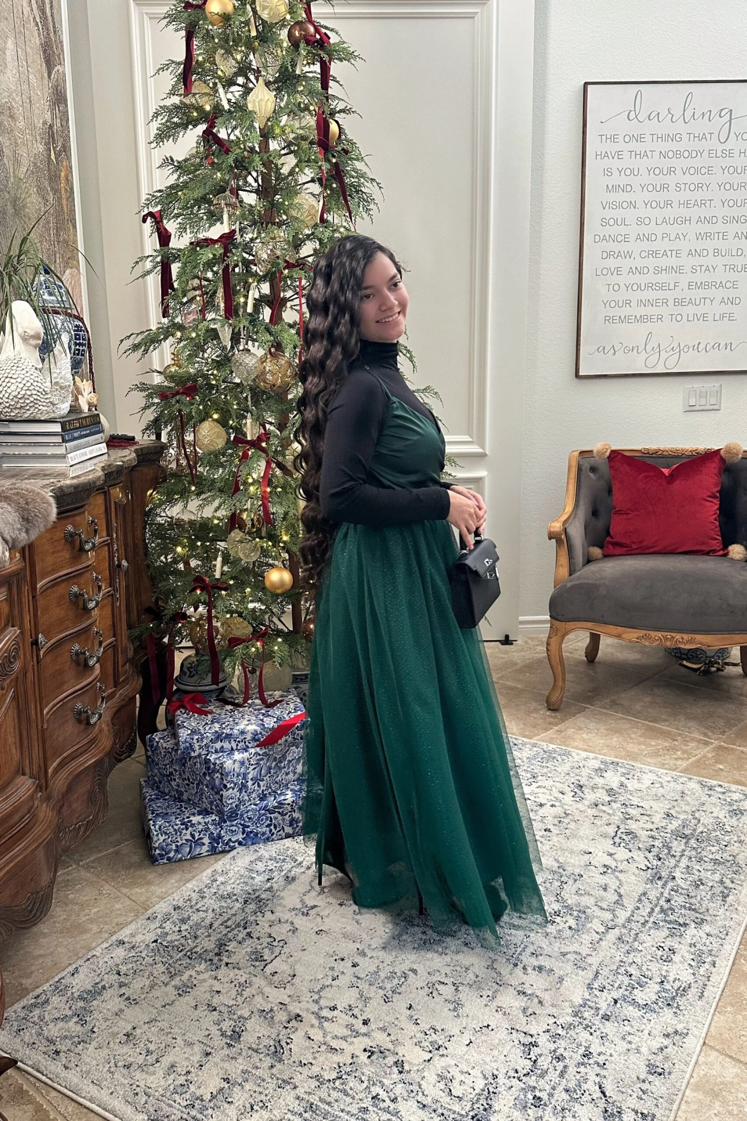 Zelie Emerald Green Tulle Dress 5 Zelie Emerald Green Tulle Dress - Image 3