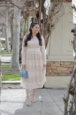 Louise Lace Midi Dress