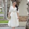Valerie Ivory Ruffled Dress