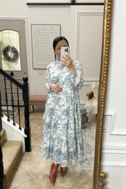 Morocco Blue Floral Midi Dress -Women Dresses Store Facetune 04 02 2025 10 27 31
