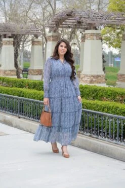 Etta Navy Maxi Dress