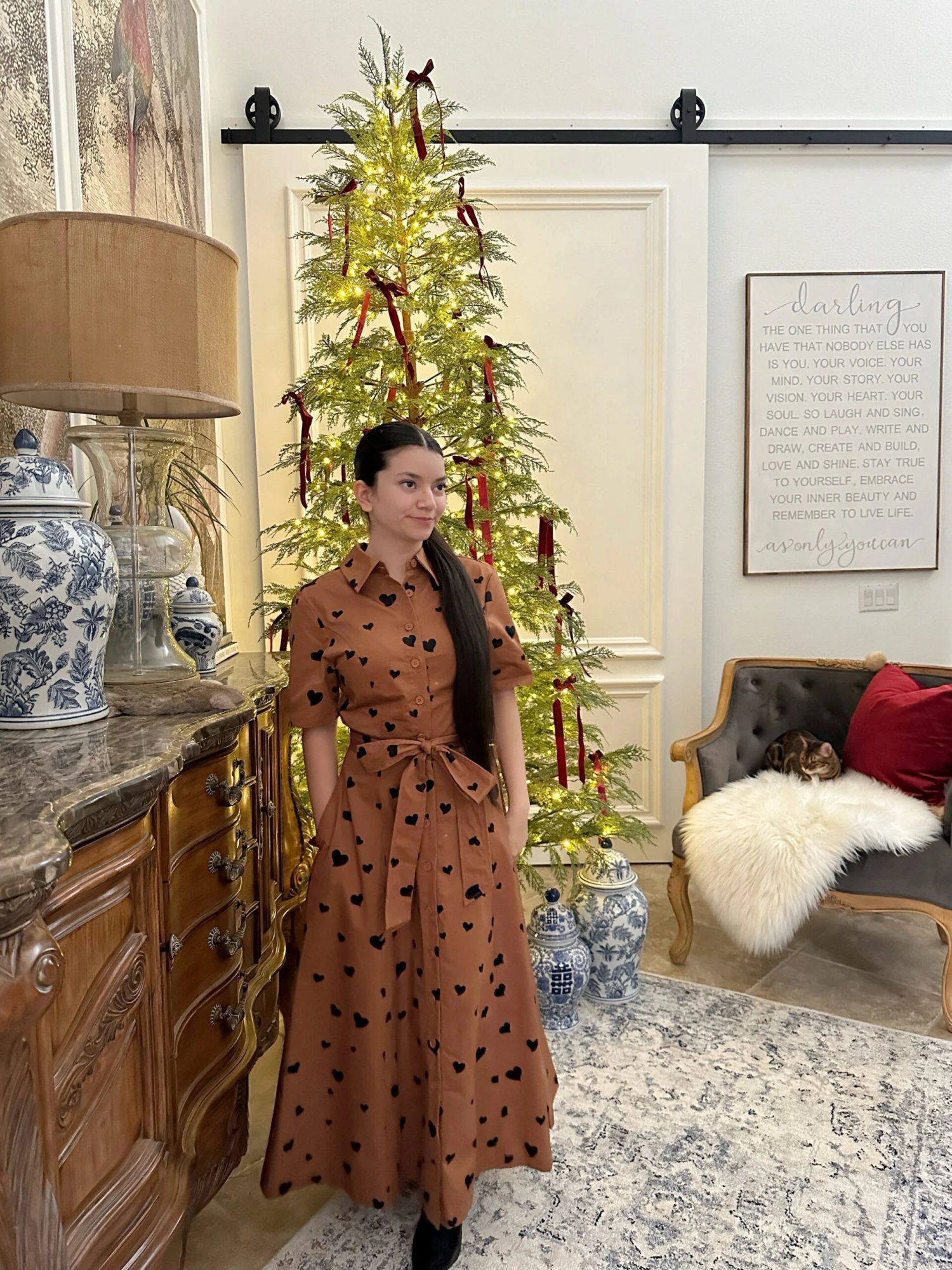 Alyson Brown Heart Cotton Dress 3 Alyson Brown Heart Cotton Dress