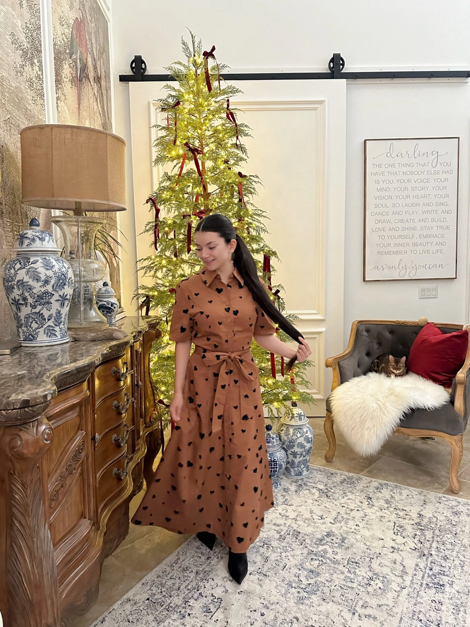 Alyson Brown Heart Cotton Dress 7 Alyson Brown Heart Cotton Dress - Image 5