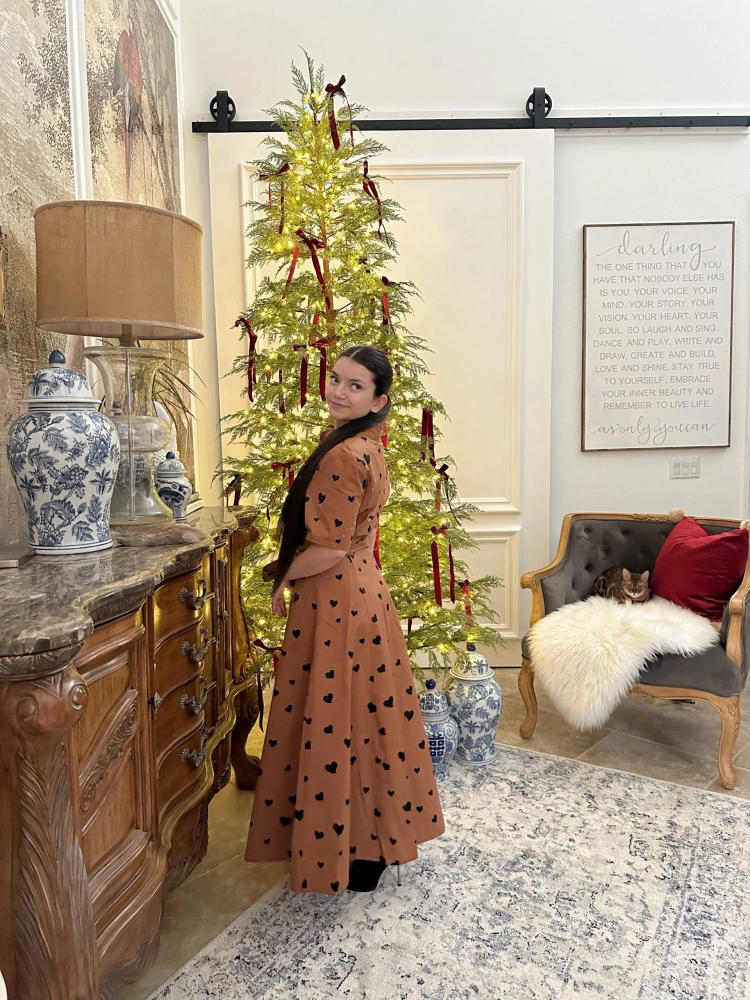 Alyson Brown Heart Cotton Dress 6 Alyson Brown Heart Cotton Dress - Image 4