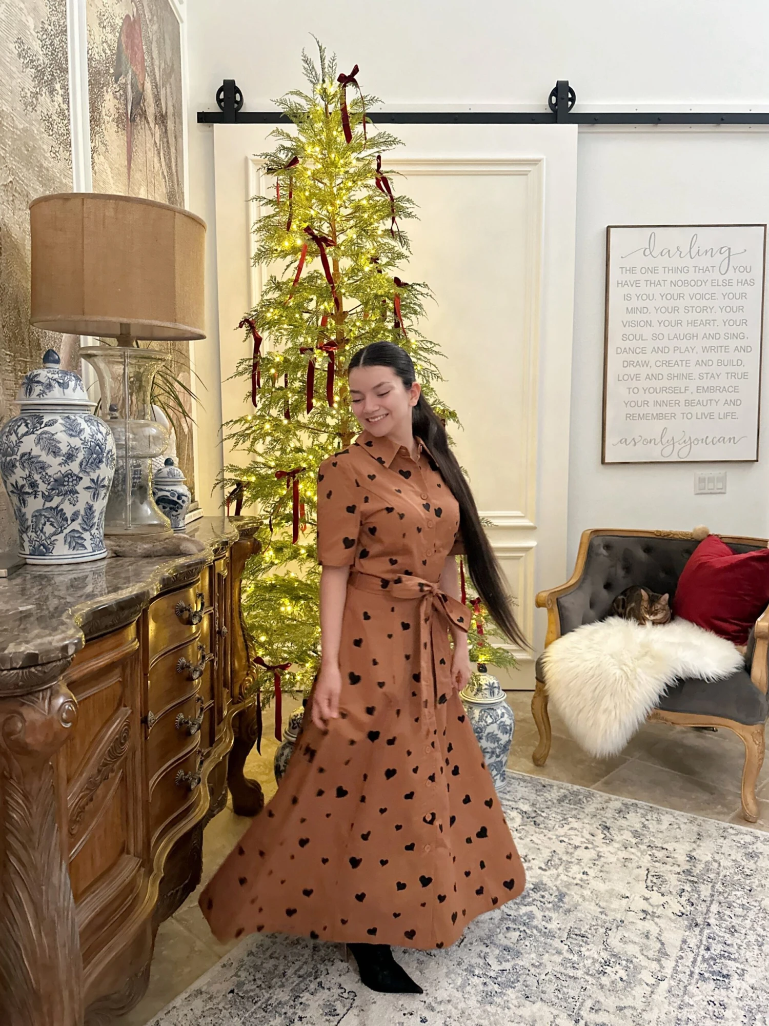 Alyson Brown Heart Cotton Dress 4 Alyson Brown Heart Cotton Dress - Image 2