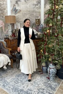 Loren Cream Woven Skirt