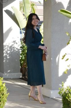 Astraea Teal Pleated Dress -Women Dresses Store Facetune 05 01 2025 19 07 58