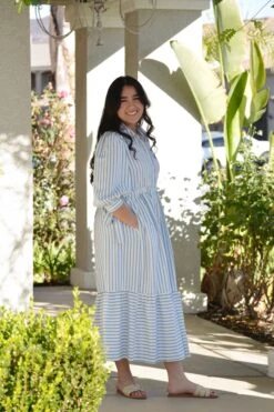 Soleil Light Blue Stripe Dress -Women Dresses Store Facetune 05 01 2025 20 19 43
