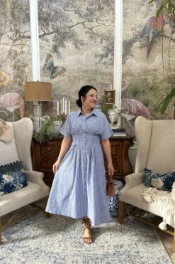 Lorene Blue Striped Shirt Dress -Women Dresses Store Facetune 06 03 2025 11 29 47