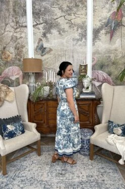 Marguerite Navy Blue Toile Dress -Women Dresses Store Facetune 06 03 2025 11 31 35