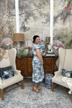 Marguerite Navy Blue Toile Dress -Women Dresses Store Facetune 06 03 2025 11 32 57