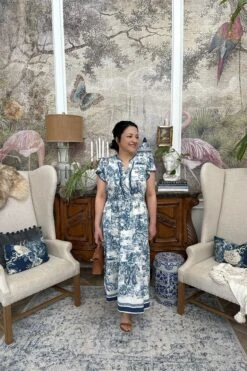 Marguerite Navy Blue Toile Dress -Women Dresses Store Facetune 06 03 2025 11 33 23