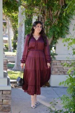 Birdie Plum Silk Maxi Dress -Women Dresses Store Facetune 07 10 2023 15 11 11