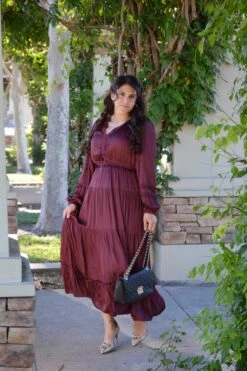 Birdie Plum Silk Maxi Dress -Women Dresses Store Facetune 07 10 2023 15 12 35